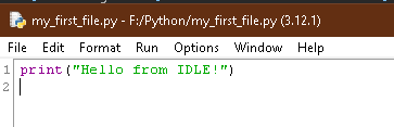 Python my first file